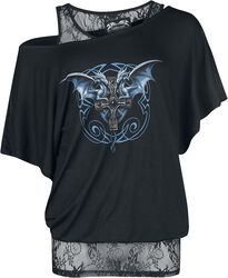 Gothicana X Anne Stokes - T-shirt i dubbla lager, Gothicana by EMP, T-shirt