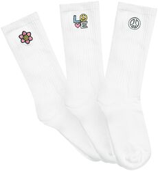 Three-pack of peace icon socks, Urban Classics, Strumpor