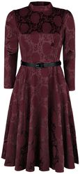 Chevron Red Swing Dress, H&R London, Halvlång klänning