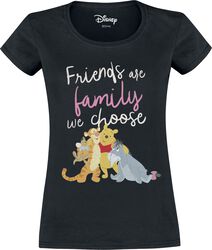Friends are the family we choose, Nalle Puh, T-shirt