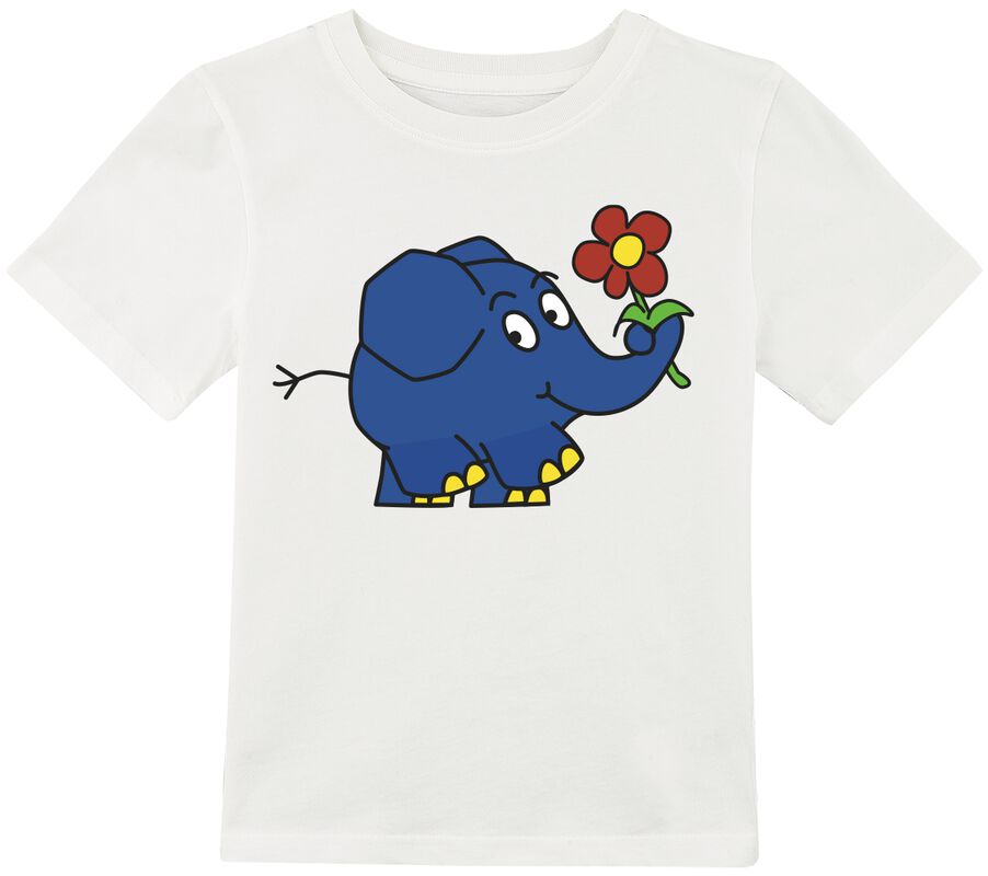 Barn - T-shirt - Elefant med blomma