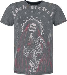 T-shirt med stort framsidestryck, Rock Rebel by EMP, T-shirt