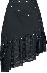 Asymmetric, Gothicana by EMP, Halvlång kjol