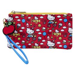 Loungefly - Classic AOP Nylon Pouch Wristlet (50th Anniversary), Hello Kitty, Plånbok