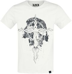 T-shirt med dödskalle och kors, Black Premium by EMP, T-shirt