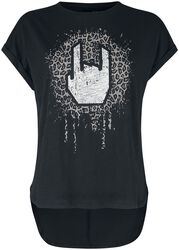 T-shirt med leopardtryck och rockhand, EMP Stage Collection, T-shirt
