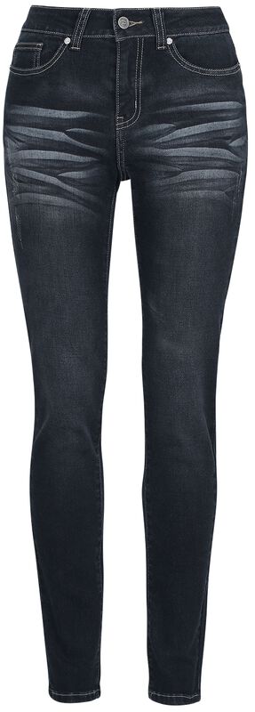 Skarlett - Mörkblå jeans med tvätt