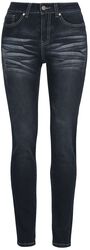 Skarlett - Mörkblå jeans med tvätt, RED by EMP, Jeans