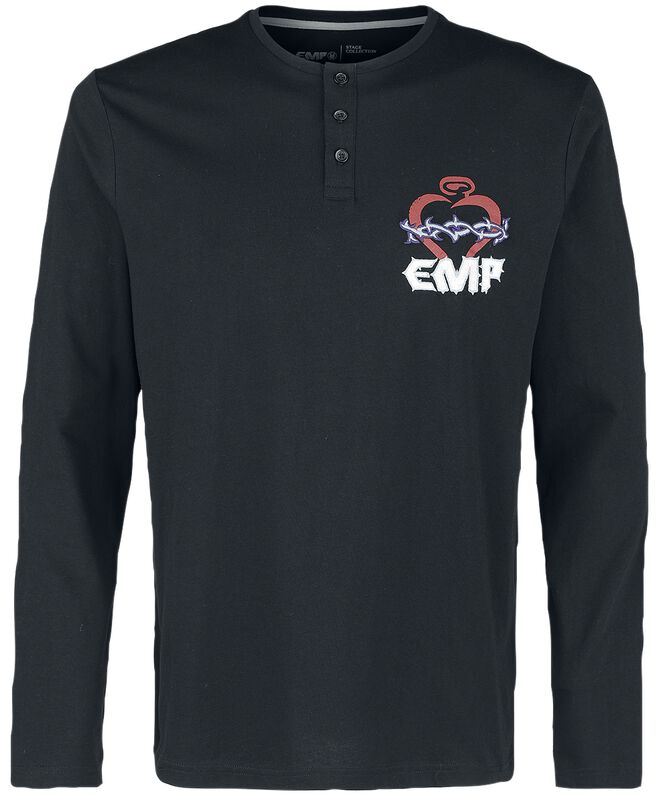 Långärmad tröja med EMP-tryck