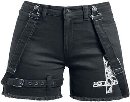 Shorts med hängslen, Gothicana by EMP, Shorts