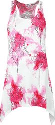 Watercolour rose lace panel vest, Innocent, Topp