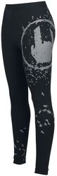 Svarta leggings med rockhandtryck, EMP Stage Collection, Leggings