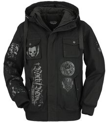 Mid-season jacket with prints, Rock Rebel by EMP, Mellansäsongsjacka