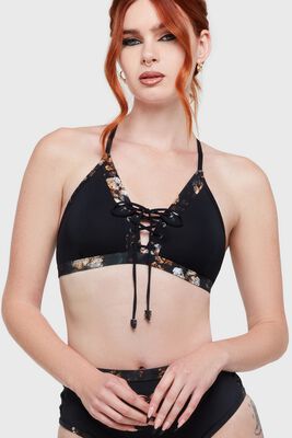 Haut De Bikini Rock Rebel By EMP Noir Mix And Match Imprimé All-Rebel Rock