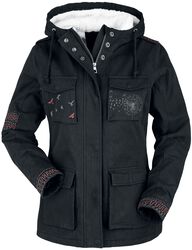 Winter Jacket with Prints and Embroidery, Full Volume by EMP, Vinterjacka
