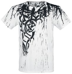 Wings Tattoo Splashed Strips, Outer Vision, T-shirt