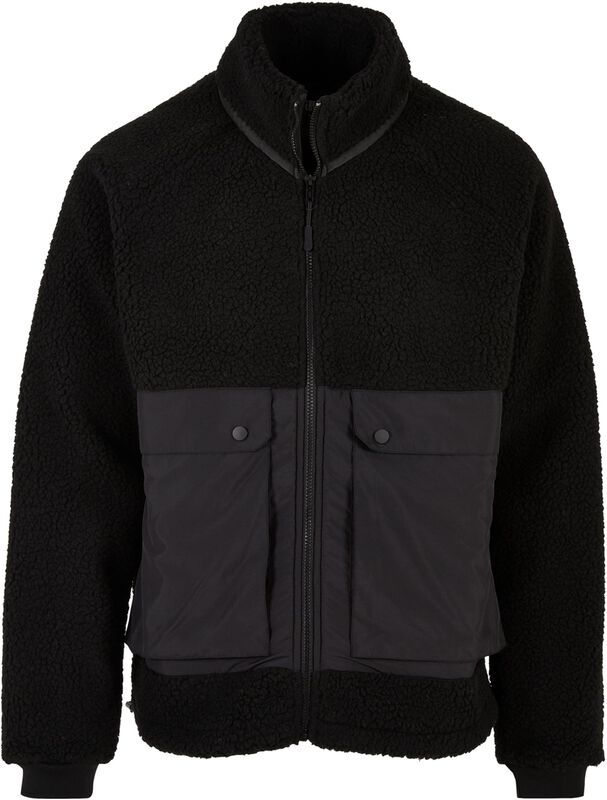 Short raglan sherpa jacket