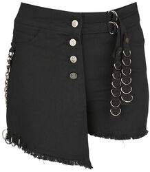 Svarta shorts med detaljer, Gothicana by EMP, Shorts