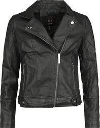 PU classic faux leather jacket, QED London, Konstläderjacka