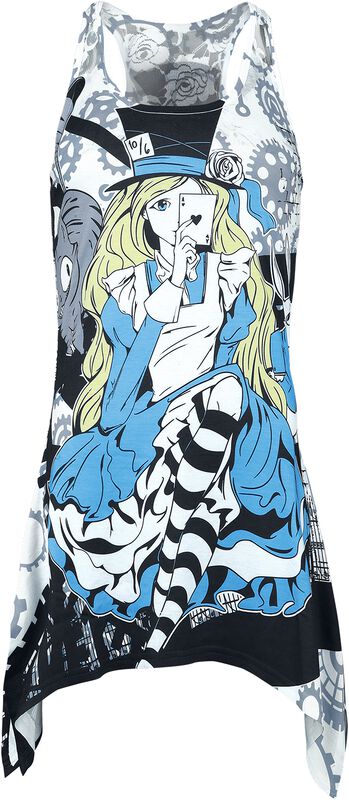 Steampunk Alice lace panel vest