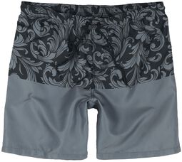 Ornament Print Swim Shorts, Black Premium by EMP, Badbyxor