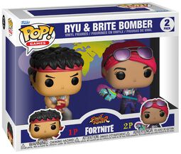 Ryu and Brite Bomber - set med 2 figurer, Fortnite, Funko Pop!