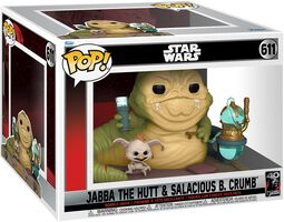 Return of the Jedi - 40th Anniversary - Jabba The Hutt with Salacious B. Crumb (POP! Deluxe) vinylfigur 611, Star Wars, Funko Pop!
