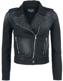 Studded Jeans Jacket, Black Premium by EMP, Jeansjacka
