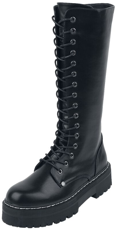 Svarta boots med klack