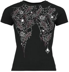 T-shirt med spindelnät, Gothicana by EMP, T-shirt