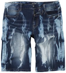 Shorts With Bleached Details, Rock Rebel by EMP, Shorts