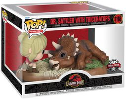 Dr. Sattler with triceratops (POP! Moment) vinylfigur 1198, Jurassic Park, Funko Pop!