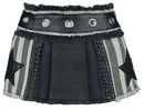 Ultra mini pleated skirt with stars, Queen Of Darkness, Kort kjol