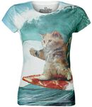 Surfs Up Pizza Cat, Goodie Two Sleeves, T-shirt