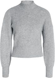 Nella high-neck crop knit FWD, Noisy May, Stickad jumper