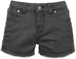 Gråa shorts med snörning, Black Premium by EMP, Shorts