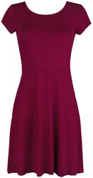 Röd klänning med cutout bak och dekorativ snörning, Black Premium by EMP, Kort klänning