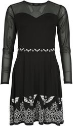 Meshklänning med fladdermöss, Gothicana by EMP, Kort klänning