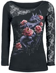 Dragon Rose Slant, Spiral, Långärmad tröja