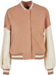 Ladies’ oversized two-tone college Terry jacket, Urban Classics, Varsity-jacka