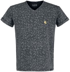T-shirt med runtryck, Black Premium by EMP, T-shirt