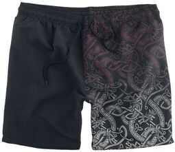 Swim Shorts With Celtic Print, Black Premium by EMP, Badbyxor