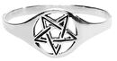 Fine Silver Pentagram, Toltecs Amulet, Ring