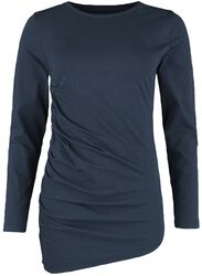 Veckad långärmad tröja, Black Premium by EMP, Långärmad tröja