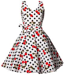 Swing Cherry Dress, Belsira, Halvlång klänning