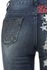 Skarlett - Mörkblå jeans med tryck och detaljer
