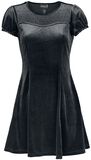 Mesh Yoke Insert Dress, Gothicana by EMP, Kort klänning