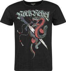 T-shirt med Old School-tryck, Rock Rebel by EMP, T-shirt