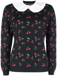 Cherries Knit Pullover & Collar, Pussy Deluxe, Stickad jumper