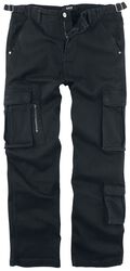 Army Vintage Trousers, Black Premium by EMP, Cargo-byxor